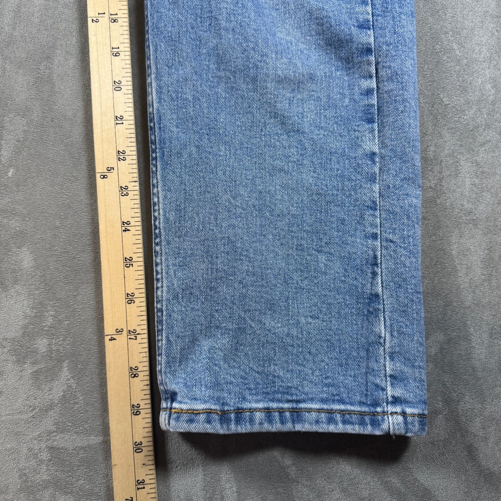 Levis 505 Regular Fit Mens 34x30 Light Wash Straight Leg Jeans Blue Denim - Picture 9 of 12
